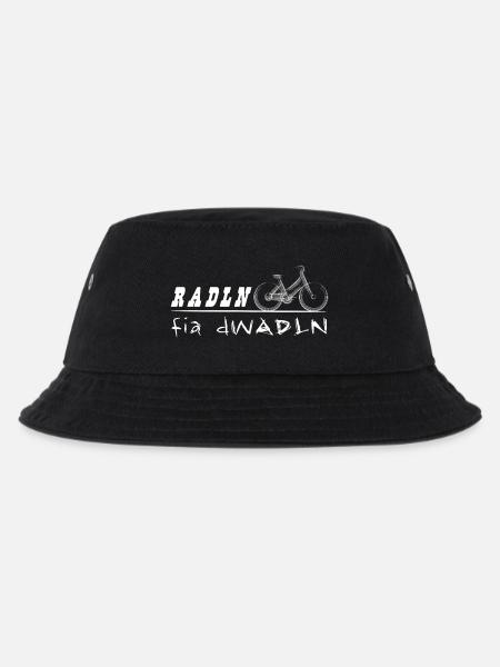 RADLN fia dWADLN - Cycling for the calves, rhyme - Kids’ Bucket Hat - black