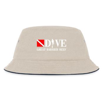 Dive - Great Barrier Reef - Australia - Kids’ Bucket Hat - ecru/navy - Front