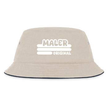 Beruf Maler - Kinder Bucket Hat - Natur/Navy - Vorne