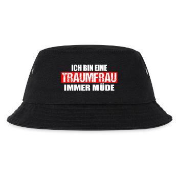 Ich bin eine Traumfrau, immer müde - Kinder Bucket Hat - Schwarz - Vorne