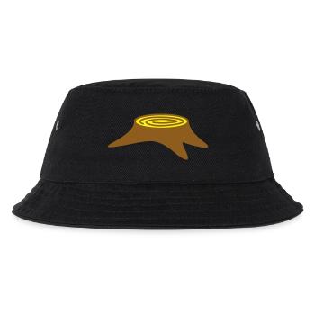 Baumstumpf Baum Fällen Holzfäller Wald Stumpf Holz - Kinder Bucket Hat - Schwarz - Vorne