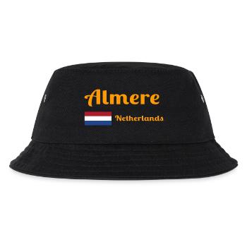 Almere Niederlande - Stilvolle Drucke - Kinder Bucket Hat - Schwarz - Vorne