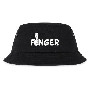 The finger (white) - Kids’ Bucket Hat - black - Front