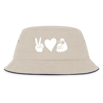 Chickens Hen - Kids’ Bucket Hat - ecru/navy - Front
