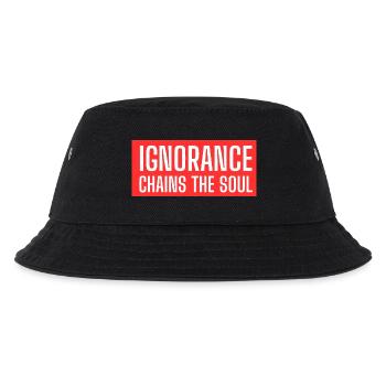 Gestaltung von Texten "Ignorance chains the souls - Kinder Bucket Hat - Schwarz - Vorne