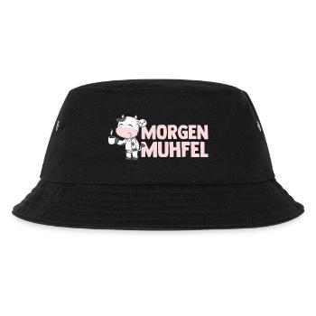 cow farmer farmer morning mill - Kids’ Bucket Hat - black - Front