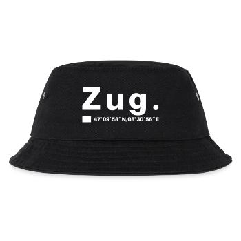 Zug Koordinaten Schweiz Zuger Zugerin - Kinder Bucket Hat - Schwarz - Vorne