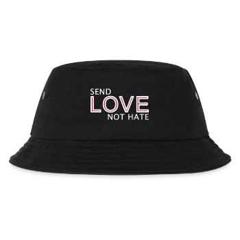 Send Love Not Hate Statement - Kinder Bucket Hat - Schwarz - Vorne