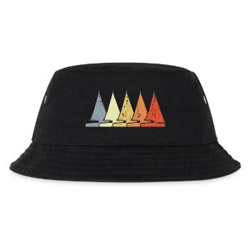 Segelboot Skizze - Kinder Bucket Hat - Schwarz - Vorne