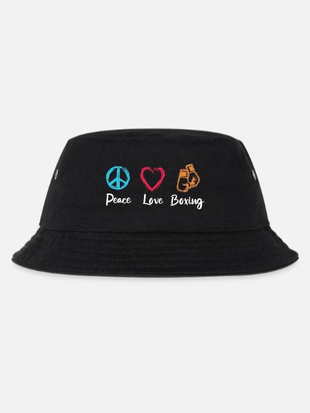 Frieden Liebe Boxen - Kinder Bucket Hat - Schwarz