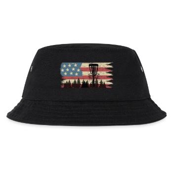 Disc Golf Drapeau US Vintage Frisbee Golf - Bob Enfant - noir - Devant