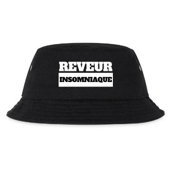 INSOMNIAC DREAMER - Schwarzer Humor - Kinder Bucket Hat - Schwarz - Vorne