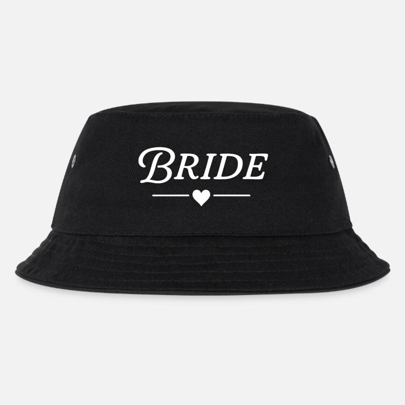 Bride / Classic Text White - Kids’ Bucket Hat - black