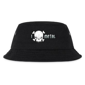 Extremer Metall Totenkopf - Kinder Bucket Hat - Schwarz - Vorne