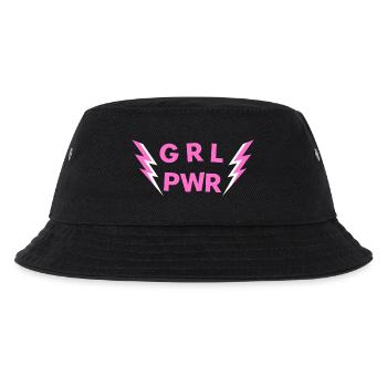 GRL PWR - Girl Power - Lucky Charm Girlfriend - Kids’ Bucket Hat - black - Front