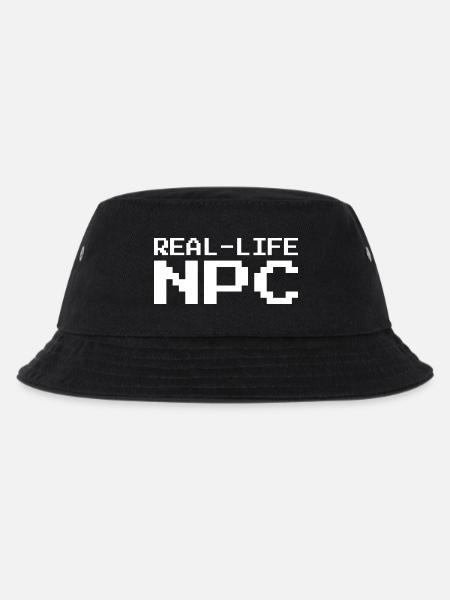 Real Life NPC Gaming - Kinder Bucket Hat - Schwarz