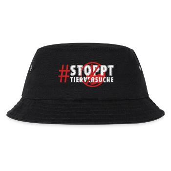 Animal welfare STOP ANIMAL TESTING FUNNY - Kids’ Bucket Hat - black - Front