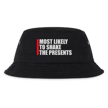 Most Likely to Shake the Presents Weihnachten Spaß - Kinder Bucket Hat - Schwarz - Vorne