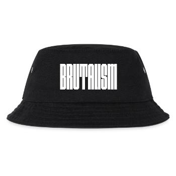 Mutiges Brutalismus-Logodesign - Kinder Bucket Hat - Schwarz - Vorne