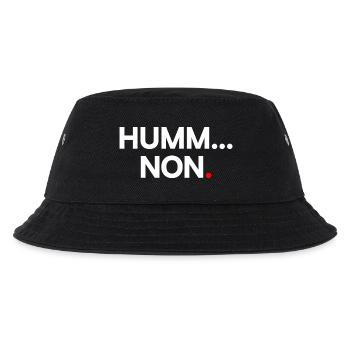 SUMM... NEIN | Minimalistischer humoristischer Ausdruck - Kinder Bucket Hat - Schwarz - Vorne