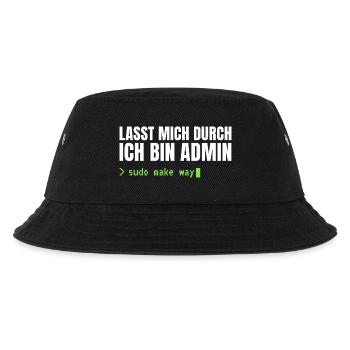 Lasst mich durch, ich bin Admin – Sudo Make Way - Kinder Bucket Hat - Schwarz - Vorne