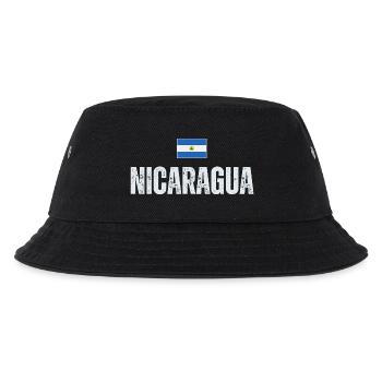 Nicaraguanische Flagge, nicaraguanischer Patriot - Kinder Bucket Hat - Schwarz - Vorne