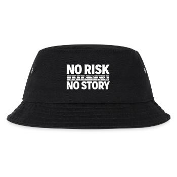 NO RISK NO STORY Sports Adventure Statement - Kids’ Bucket Hat - black - Front