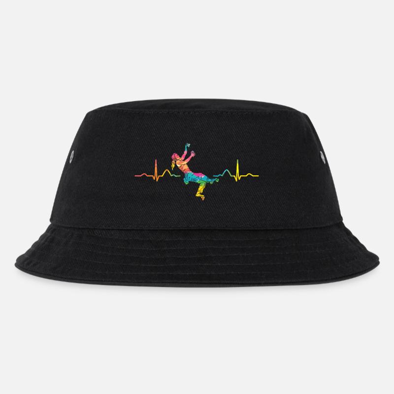 Boulderer Herzschlag Boulder Bouldern - Kinder Bucket Hat - Schwarz