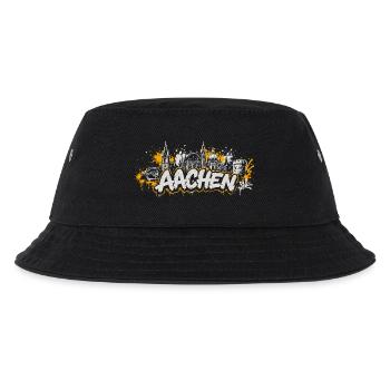 Aachen Graffiti Skyline Shirt - Kinder Bucket Hat - Schwarz - Vorne