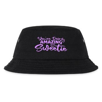 You're Doing Amazing Sweetie Lustig Ermutigend - Kinder Bucket Hat - Schwarz - Vorne