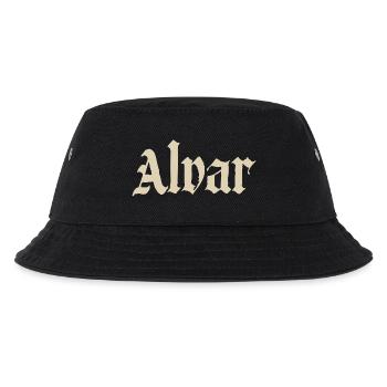 Alvar Gothic Schriftdesign - Kinder Bucket Hat - Schwarz - Vorne