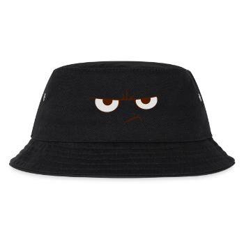 Beleidigt Cartoon - Kinder Bucket Hat - Schwarz - Vorne