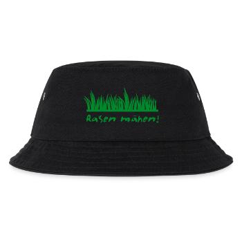 Rasen mähen - Kinder Bucket Hat - Schwarz - Vorne
