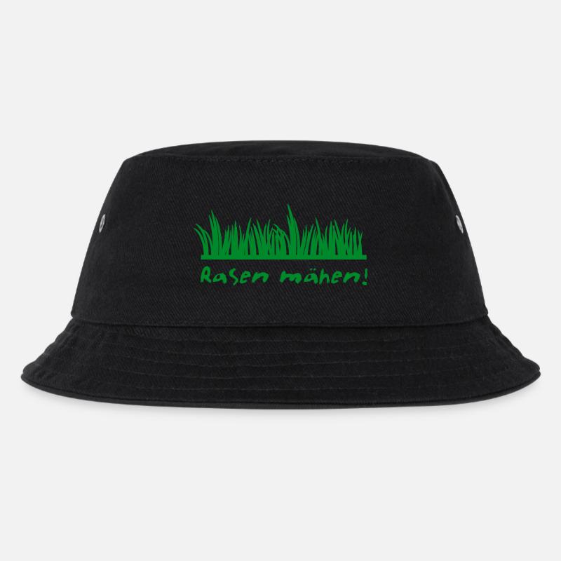 Rasen mähen - Kinder Bucket Hat - Schwarz
