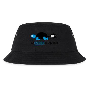 Turtle - Im faster than you! - Kinder Bucket Hat - Schwarz - Vorne