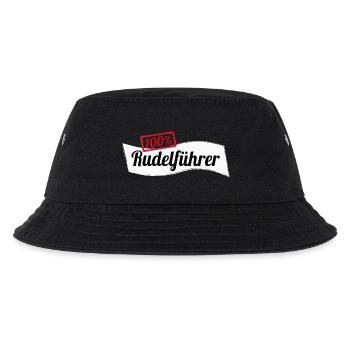 100% Rudelführer Hund Wolf Geschenkidee - Kinder Bucket Hat - Schwarz - Vorne