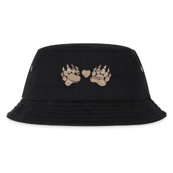 Camouflage paws paws claws desert camouflage heart - Kids’ Bucket Hat - black - Front