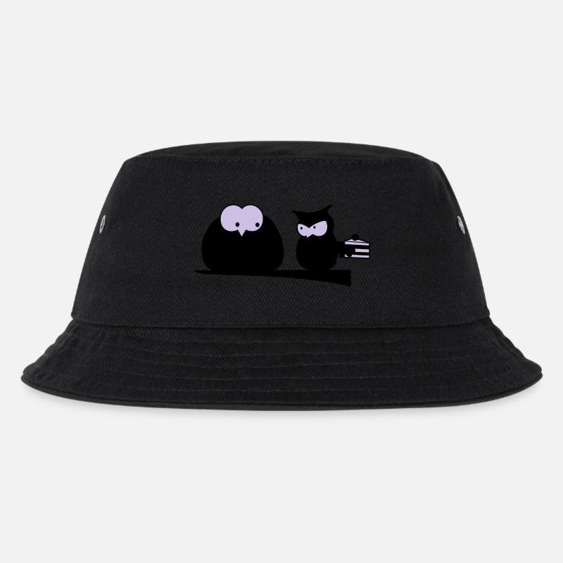 owls - Kids’ Bucket Hat - black