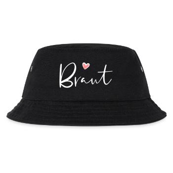 Braut Herz Junggesellinnenabschied Geschenk - Kinder Bucket Hat - Schwarz - Vorne