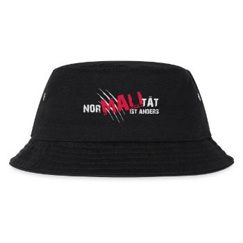 Nor-MALI-tät is anders - Kinder Bucket Hat - Schwarz - Vorne