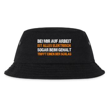 BEI MIR AUF ARBEIT - Kinder Bucket Hat - Schwarz - Vorne