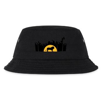 Dschungel Männlicher Löwe - Kinder Bucket Hat - Schwarz - Vorne