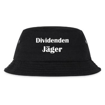 Dividendenjäger - Kinder Bucket Hat - Schwarz - Vorne