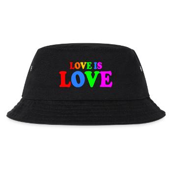 Love is love - Kinder Bucket Hat - Schwarz - Vorne