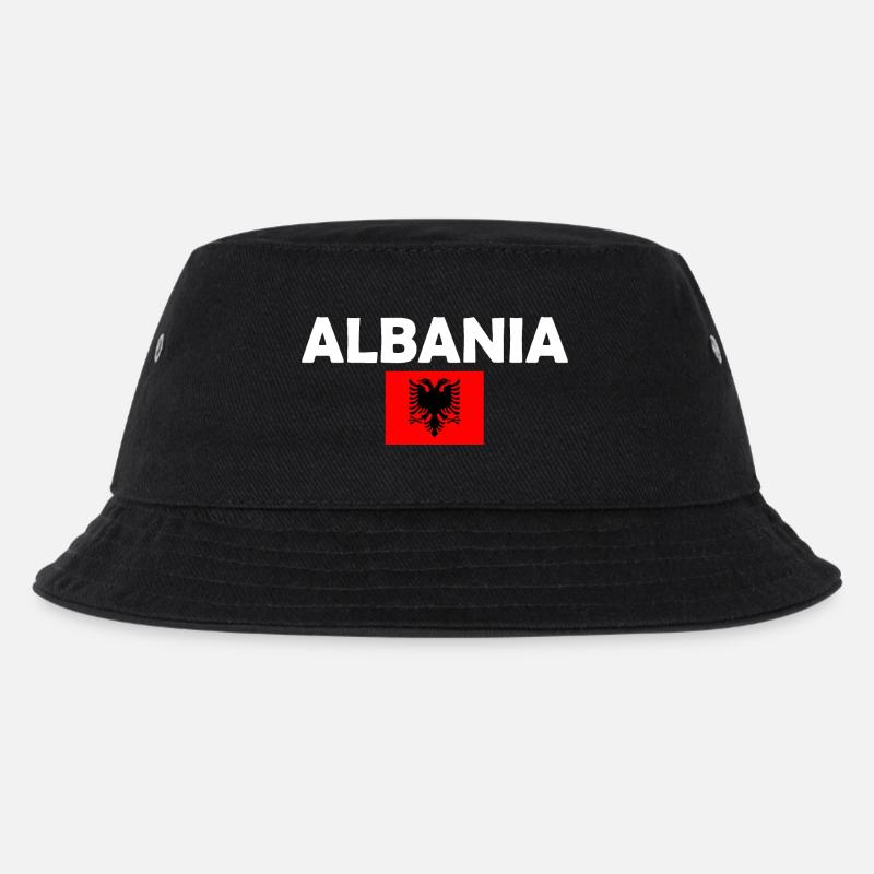 Albanien - Kinder Bucket Hat - Schwarz