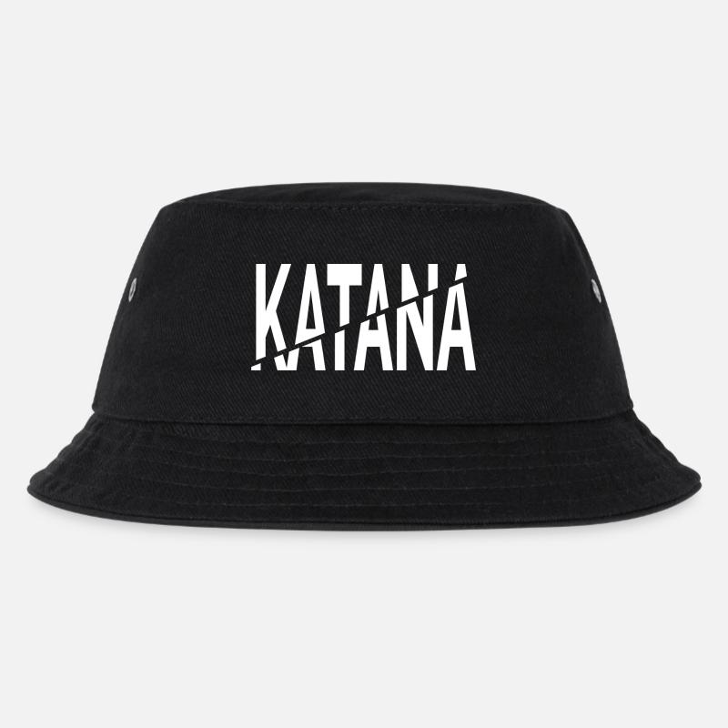 Katana-Schnitt - Kinder Bucket Hat - Schwarz