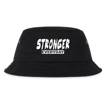 Stärkeres lustiges Fitnessgeschenk für jeden Tag - Kinder Bucket Hat - Schwarz - Vorne