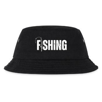 Angeln - Kinder Bucket Hat - Schwarz - Vorne
