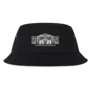 Kultiges Festspielhaus Bayreuth, Bayern - Kinder Bucket Hat - Schwarz - Vorne