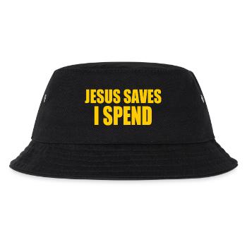 jesus saves i spend - Kinder Bucket Hat - Schwarz - Vorne